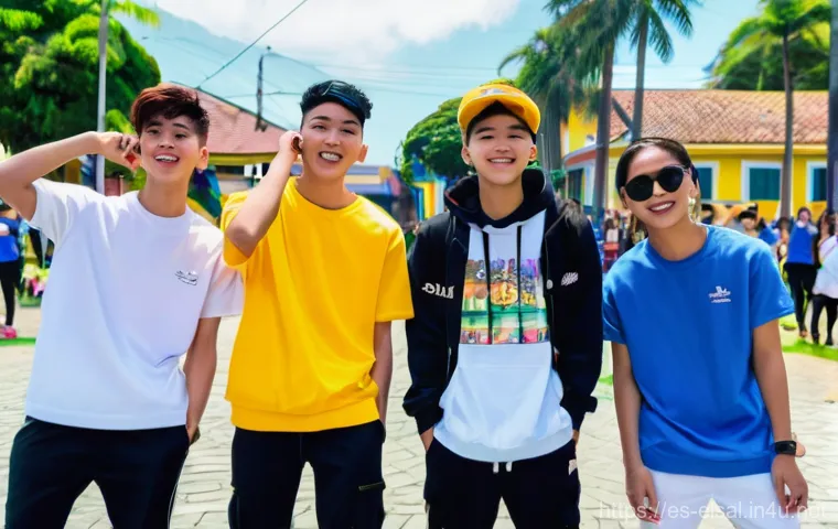 엘살바도르 한인타운 및 한국인 커뮤니티 - Prompt 1: Energetic K-Pop Dance Crew in a San Salvador Park**