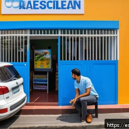 엘살바도르 자동차 렌트 방법 - A friendly local car rental agency office in El Salvador, featuring a small but welcoming storefront...