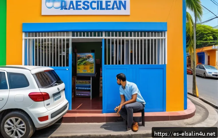 엘살바도르 자동차 렌트 방법 - A friendly local car rental agency office in El Salvador, featuring a small but welcoming storefront...