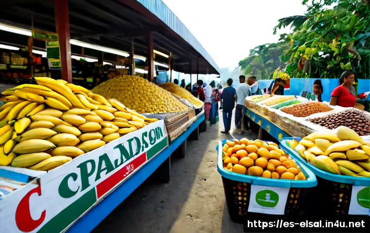 Home 17 엘살바도르 물가 및 생활비 - Photorealistic split-scene comparison of everyday living costs in El Salvador: a bright neighborhood...